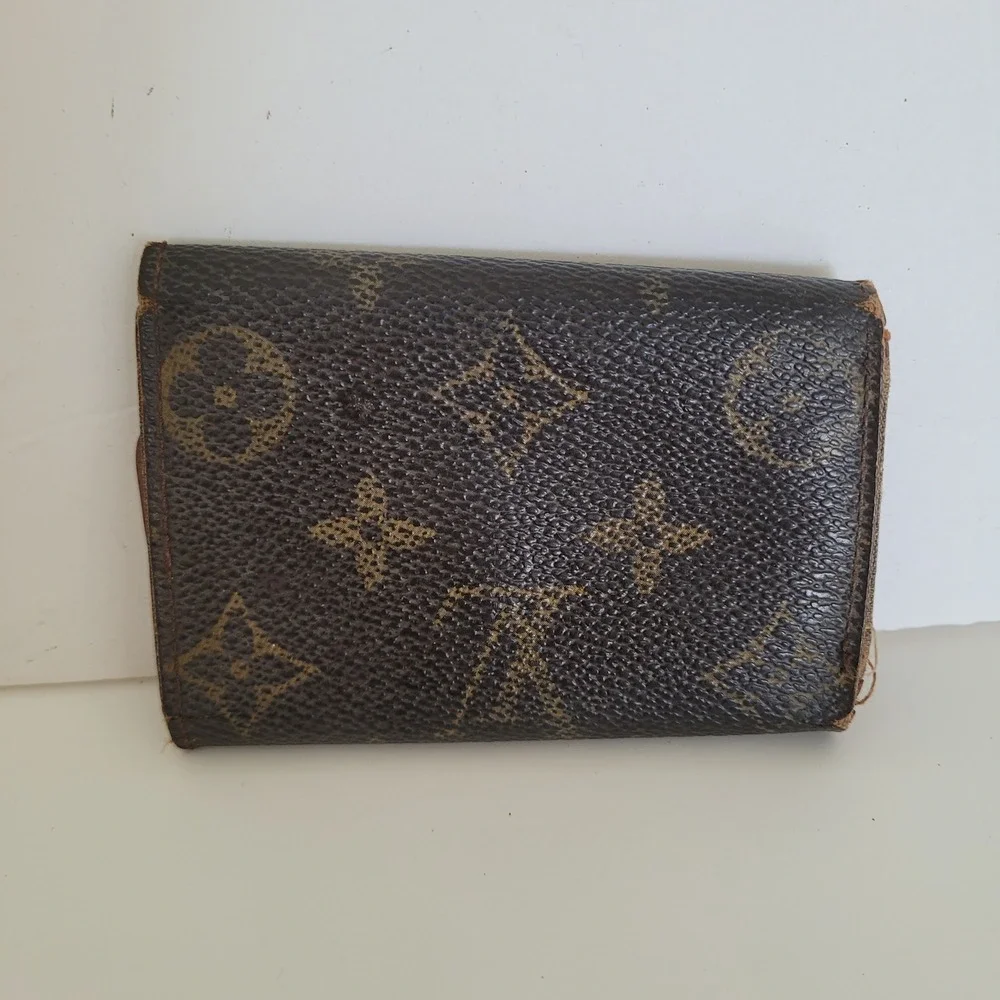 Louis Vuitton Monogram 6 Key Holder Wallet Brown Canvas Vintage Made in France